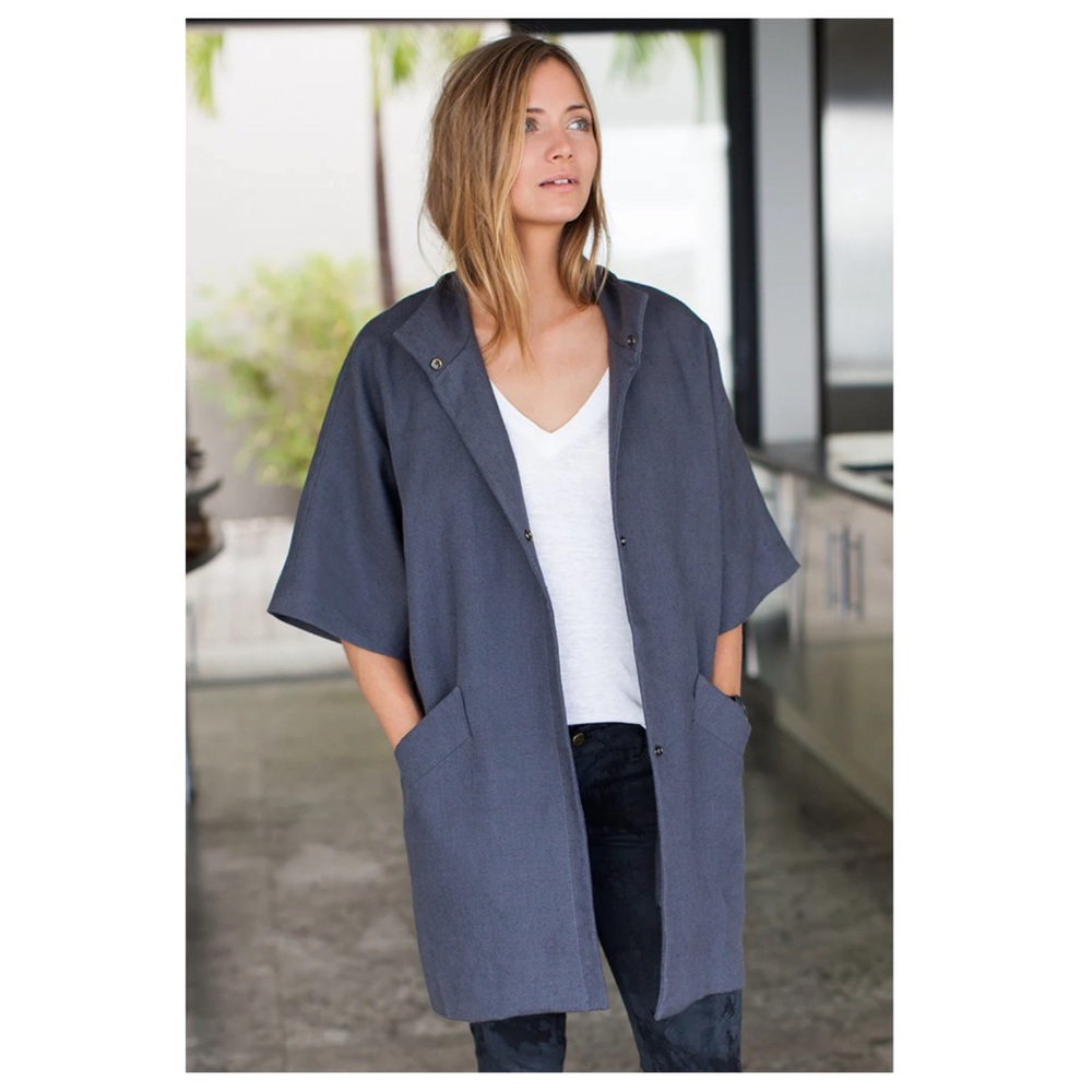 Emerson Fry Linen Topper Coat, Size XS, EUC
